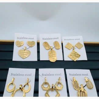 Non Tarnished Stainless Steel Earring and Pendant Sets