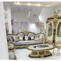 Luxury Royal Turkish Complete Sofa Set with Dining Table and TV Stand