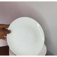 Round White Porcelain Dinner Plate