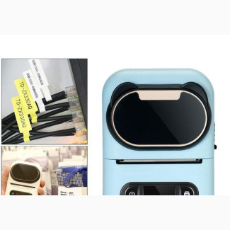 Portable Bluetooth Thermal Label Maker for Office Home Blue