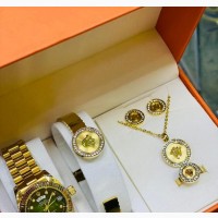Stylish Rolex Wristwatch with Chain and Bracelets - Nationwide Delivery Available