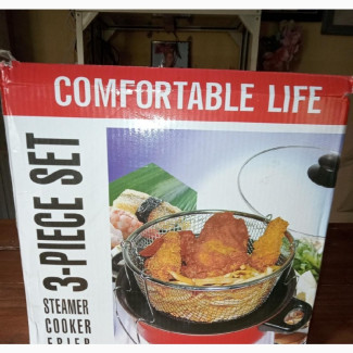 3-in-1 Deep Fryer - Brand New - Red Color