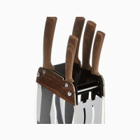 Moncayo 6-Piece Stainless Steel Knife Set, Brown