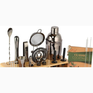 18pcs Piece Mixology Bar Kit Cocktail Shaker Set