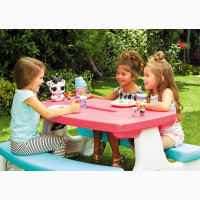 LOL Surprise Birthday Party Kids Picnic Table With Umbrella
