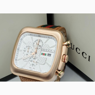 Original GUCCI Leather Strap Watch Available in Store
