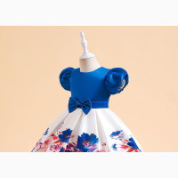 Pleasant Flower Satin Ball Dress