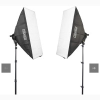 Fovitec 2-Light XL Fluorescent Studio Lighting Kit