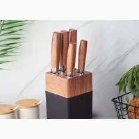 Wooden Block Knife Set - 6pcs