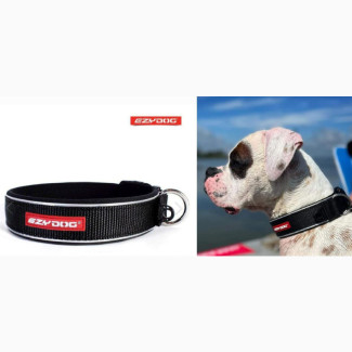 Ezydog LARGE BLACK Neo Classic Collar Strong Reflective
