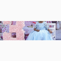 Stunning Ball Gown for 3-5 Years Old - Blue Lace - Used