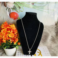 Silver Cross Pendant Necklace - Fashion Jewelry
