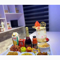 Food Tray and Cake for Surprise Event