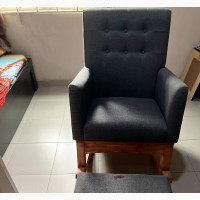 Rocking Chair with Foot Stool - Almost Brand New