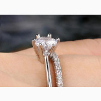Simple Wedding Rings for Women - 18K White Gold Plated - Sizes 6 to 10