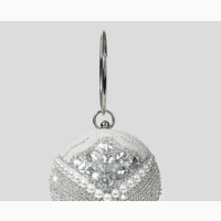 Glamorous Women#039;s Round Ball Handbag - Silver