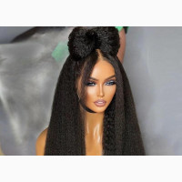 Full Lace Yaki Straight Frontal Wig