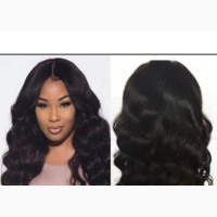 Black Wavy Closure Wig
