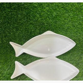 Fish Designed Ceramic Plates - 12 PCS