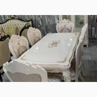 Executive Dinning Table 6 Chairs - Brand New, High Quality, White, Wood