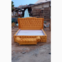 Luxury 6 X 6 High Back Rest Fabric Padded Bedframe