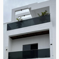 Frameless Glass Balustrade with 10mm Grey Glass