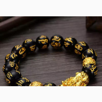 Original Feng Shui Obsidian Stone Beads Bracelet