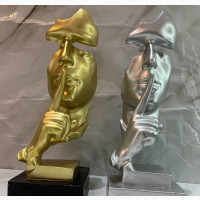 Rough-Faced Partial Smooth Say No Evil Figurine