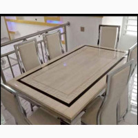 Dining Table Set With 6 Chairs Marble Top