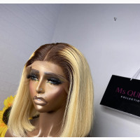 Ombre Luxury Vietnamese Virgin Straight Frontal Bob Wig