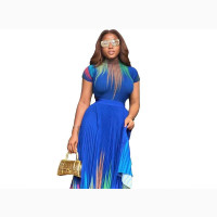 Classy Ladies Party and Office Multicolored Gown