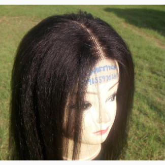 Kinky Straight Closure Wig - 100% Natural Hair