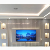 Luxury Tv Console LED Lights and Drawers
