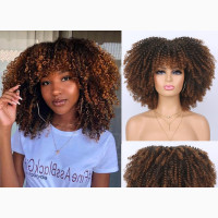 14” 4/27 Afro Fringe Human Hair Blend