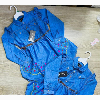 Girls Denim Shirt Dress