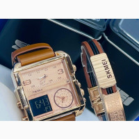 Lixury Waterproof Skmei Triple Time Wristwatch
