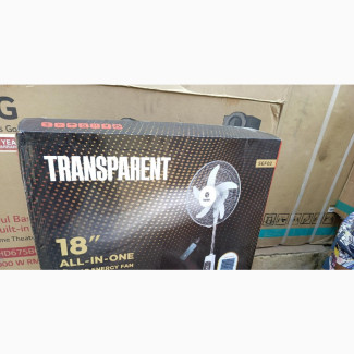 18 Inches Rechargeable Fan Transparent