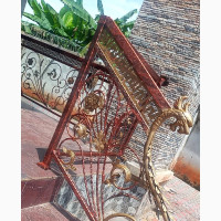 Wrought-Iron Flower Design Handrails