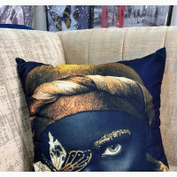 Afrocentric African Woman Black Girl Throw Pillow
