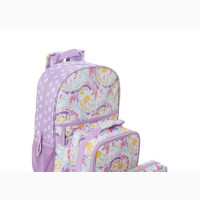 Wondernation Children#039;s Backpack, Lunch Box 3piece Set Purple