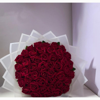 50 Artficial Roses Wrapped