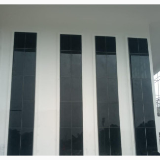 Aluminum Curtain Wall With Black Glass - Brand New