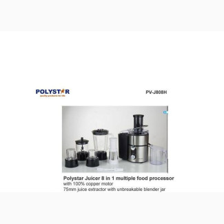 Polystar 8 in 1 Multiple Food Processor With 100% Copper Mot