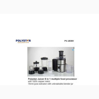Polystar 8 in 1 Multiple Food Processor With 100% Copper Mot