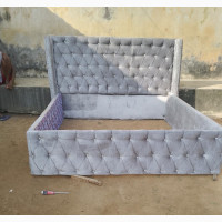 Gray Color 6by6ft Bed Frame