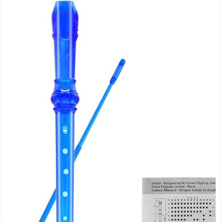 8-hole Soprano Descant Recorder Music Flute Wit Cleaning Rod