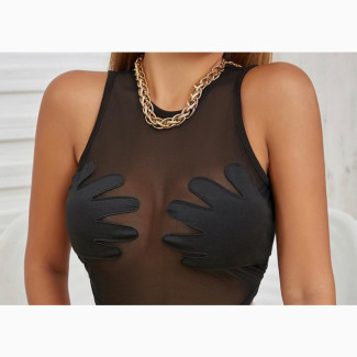 Women Net Crop Top