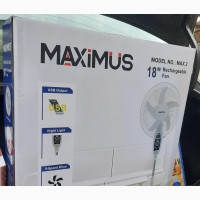 Original Maximus Rechargeable Standing Fan Solar Charge