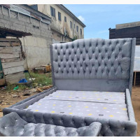 Luxury 6 X 6 High Back Rest Padded Bedframe