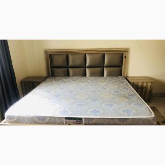 6x6 Bedframe and Mattress With 2-Side Drawers